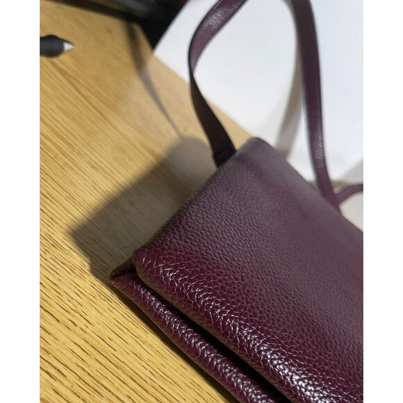 A New Day Burgundy Crossbody Bag With Adjustable Strap Pebbled Faux Leather - Picture 7 of 11